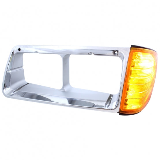 1PC Headlight Bezel With Turn Signal For 1989-2009 Freightliner FLD - Driver