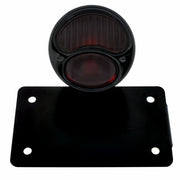 Black 1928 Ford Model A Style Tail Light Assembly With Horizontal Mounting Bracket For Motorcycle