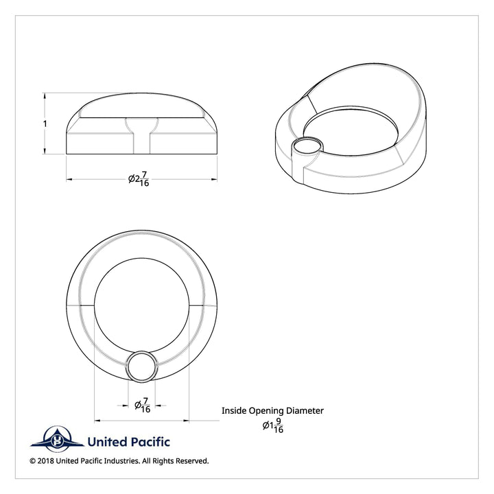 Universal Small Gauge Bezel With Visor - Amber Crystal
