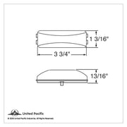 Dual Bulbs Rectangular Light (Clearance/Marker) - Red Lens