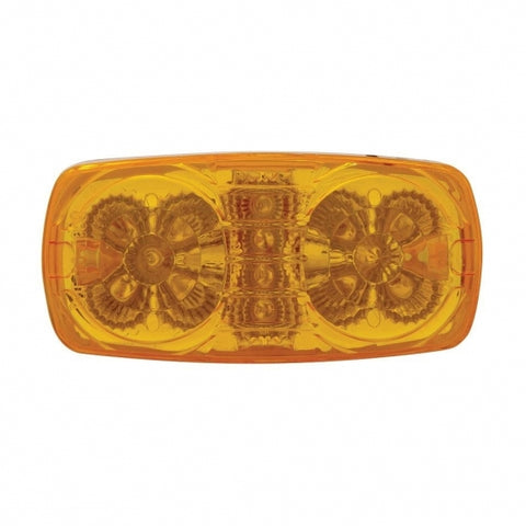 14 LED Reflector Rectangular Light (Clearance/Marker) - Amber LED/Amber Lens