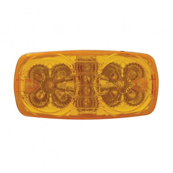14 LED Reflector Rectangular Light (Clearance/Marker) - Amber LED/Amber Lens