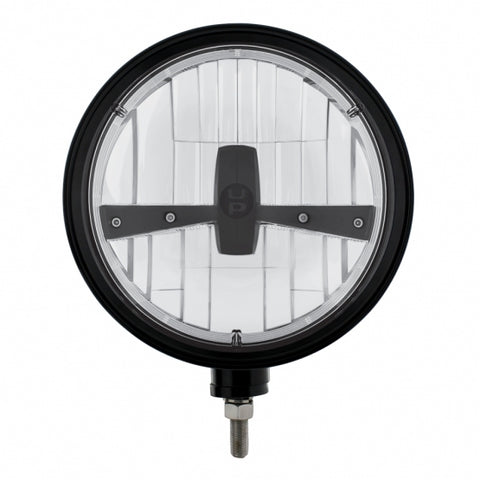 Black "Billet" Style Groove Headlight 5 LED Bulb - Blackout