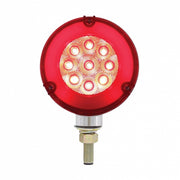 54 LED Single Stud Double Face GloLight (Turn Signal) - Amber & Red LED/Amber & Red Lens