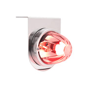 Dual Function Glass Watermelon Light With Stainless Steel Light Bracket Kit With LED Bulb-Red LED