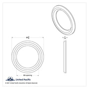 Chrome Twist-On Light Bezel For 4" Round Light Grommet