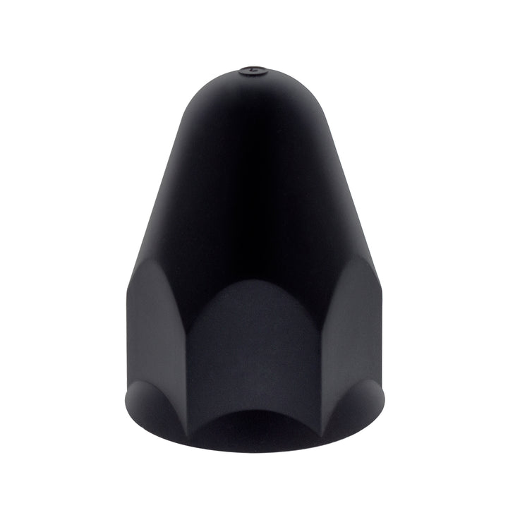 1-1/2" X 2-3/4" Matte Black Painted Plastic Bullet Nut Covers - Push-On (Color Box of 20)