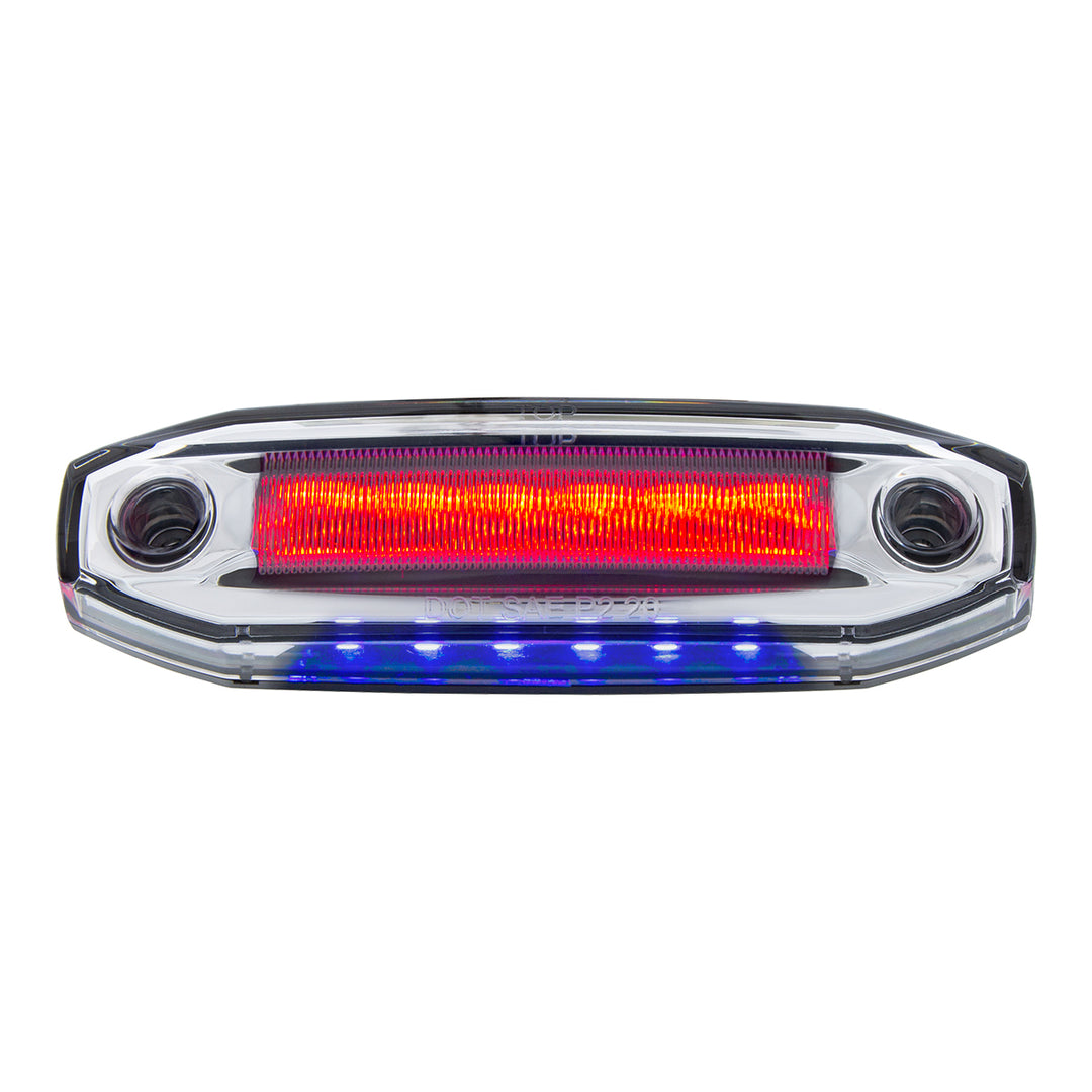 6 Red LED Light (Clearance/Marker) With 6 Blue LED Side Ditch Light