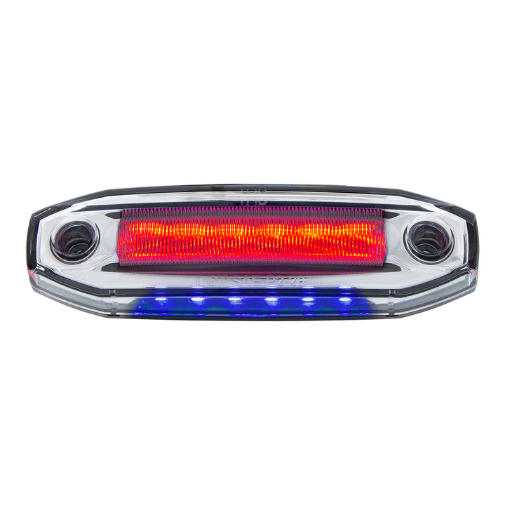 6 Red LED Light (Clearance/Marker) With 6 Blue LED Side Ditch Light