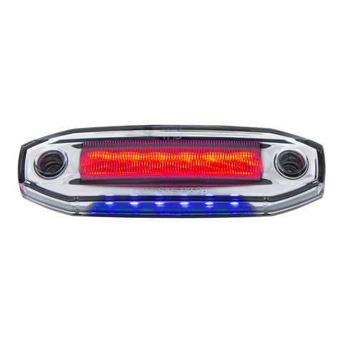 6 Red LED Light (Clearance/Marker) With 6 Blue LED Side Ditch Light