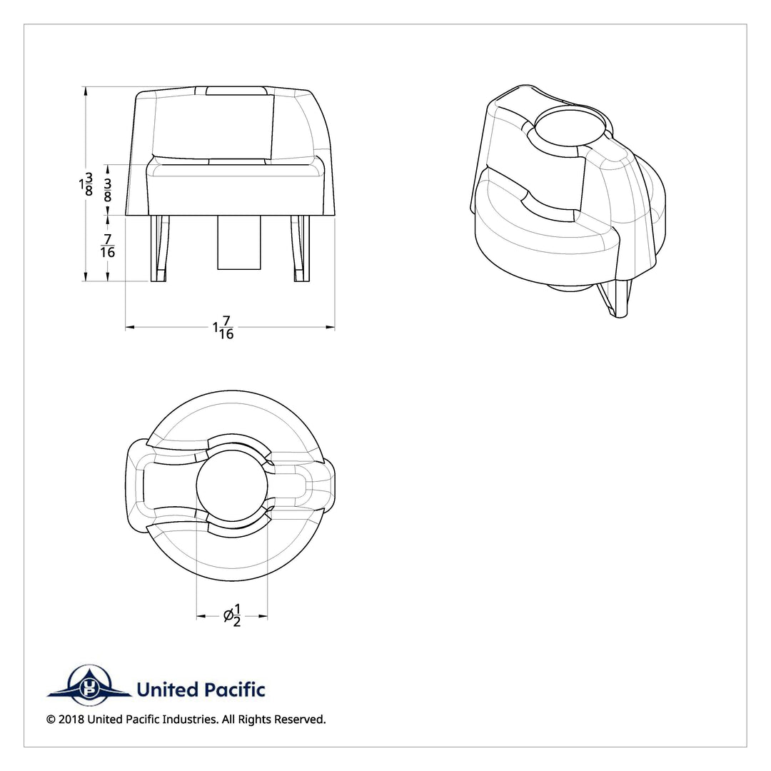 Chrome Plastic A/C Control Knob For 2005 &amp; Older Peterbilt- Clear Crystal