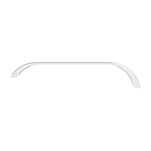 120" 430 Stainless Steel (16ga) Beaded Edge Ribbed Full Fender 60" Spread - SR Series (Pair)