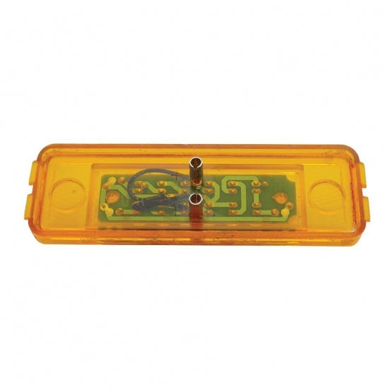 12 LED Rectangular Light (Clearance/Marker) - Amber LED/Amber Lens