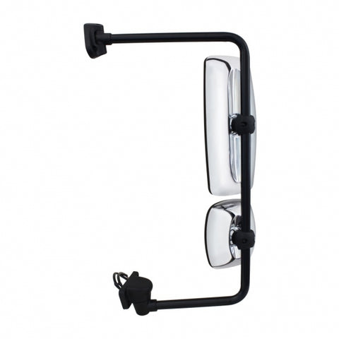 Chrome Mirror Assembly With Power Adjust & Heated For Freightliner M2 - Driver