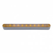 10 LED 9" Turn Signal Light Bar With Bezel - Amber LED/Amber Lens