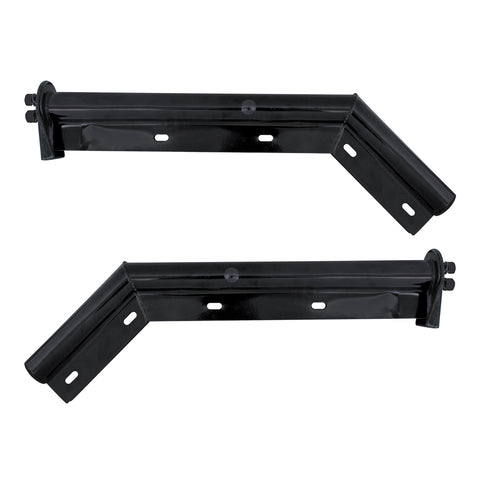 28" Black 45-Degree Angled Mud Flap Hangers - 1-1/8" Bolt Pattern - Competition Series (Pair)