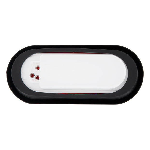 6" Oval Light Kit (Stop, Turn & Tail) - Red Lens