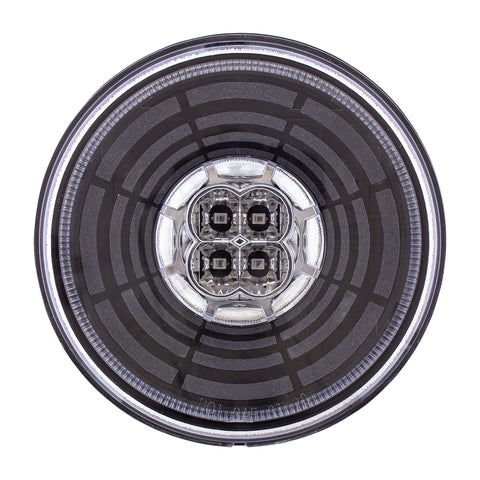 13 LED 4" Round Abyss Light (Stop, Turn & Tail) - Red LED/Clear Lens