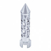 Brooklyn Style Spike Gearshift Knob With 13/15/18 Speed Adapter - Chrome/Vertical
