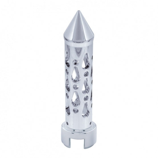 Brooklyn Style Spike Gearshift Knob With 13/15/18 Speed Adapter - Chrome/Vertical