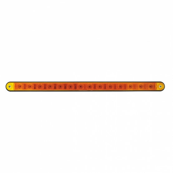 14 LED 12" Light Bar With Black Housing - Amber LED/Amber Lens