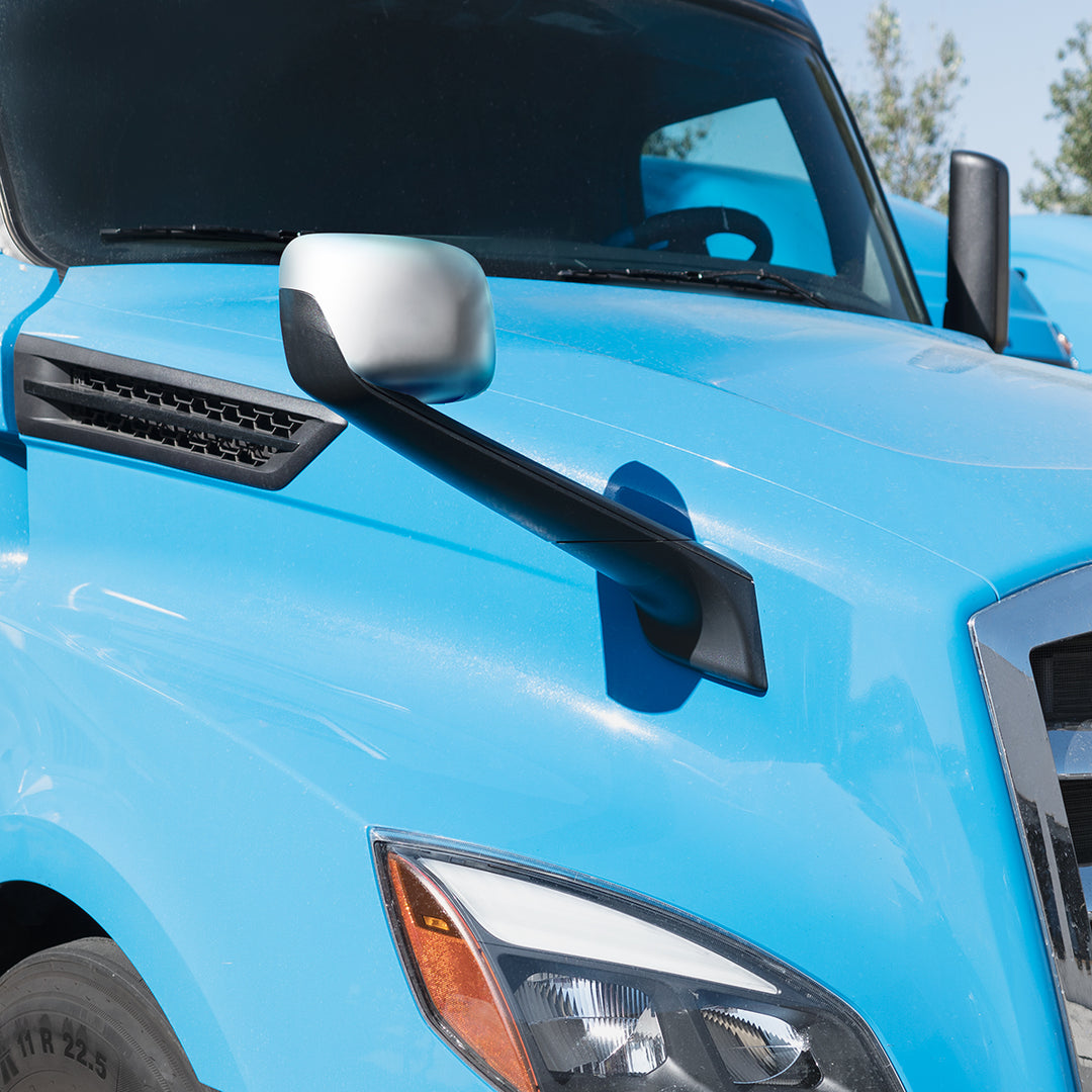Chrome Hood Mirror With Heated Lens For 2018-2024 Freightliner Cascadia - Driver
