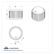 Chrome Plastic 1" Diameter Control Knob