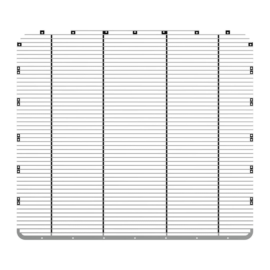 Aluminum Billet Style Grille Insert With Horizontal Bars For Peterbilt 389