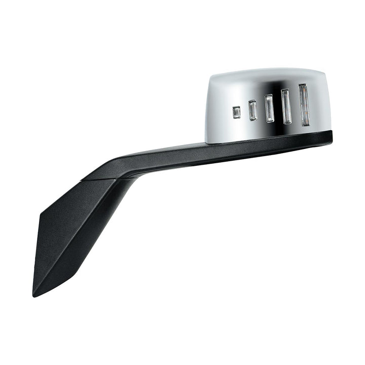 Hood Mirror Assembly W/LED Lights On Mirror Cover &amp; Glass For 2018-2024 Volvo VNL - Driver