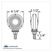 Double Face Turn Signal Light With 1156 Bulb - Amber & Red Lens