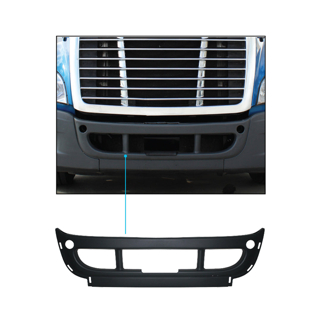 Center Bumper Without Center Trim Mounting Holes For 2008-2017 Freightliner Cascadia