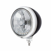 Stainless Guide 682-C Style Headlight H4 Bulb With 6 Amber LED