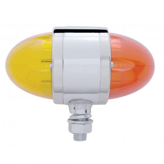 17 LED Dual Function Reflector Double Face Light - Amber &amp; Red LED/Amber &amp; Red Lens