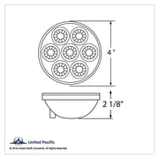 7 LED 4" Round Reflector Light (Stop, Turn & Tail) - Red LED/Red Lens