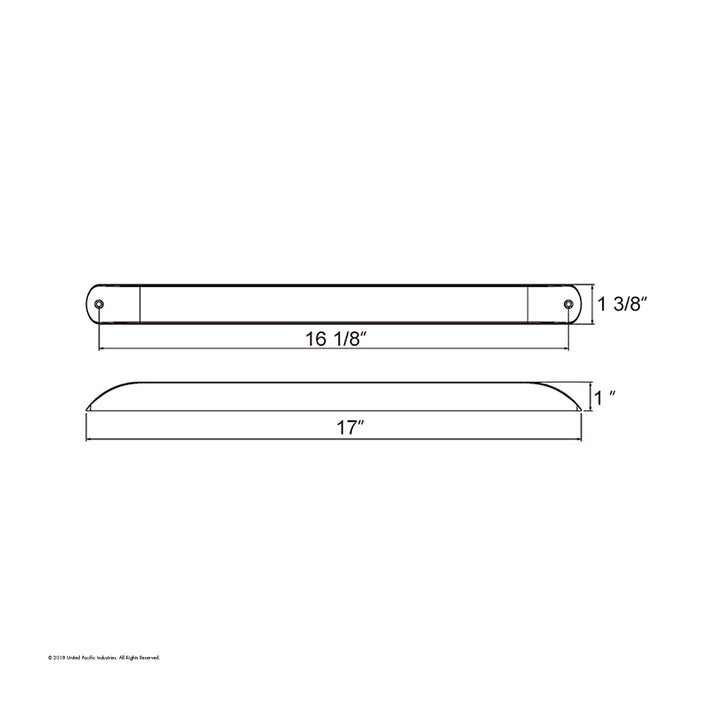 11 LED 17" Light Bar Only (Stop, Turn &amp; Tail) - Red LED/Red Lens