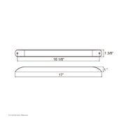 11 LED 17" Light Bar Only (Stop, Turn & Tail) - Red LED/Red Lens