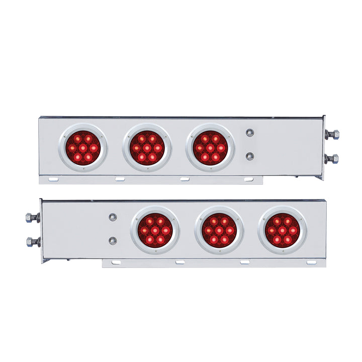 2-1/2" Bolt Pattern Spring Loaded Rear Bar With 6X Competition Series 7 Red LED 4" Light -Red Lens (Pair) United Pacific 61762