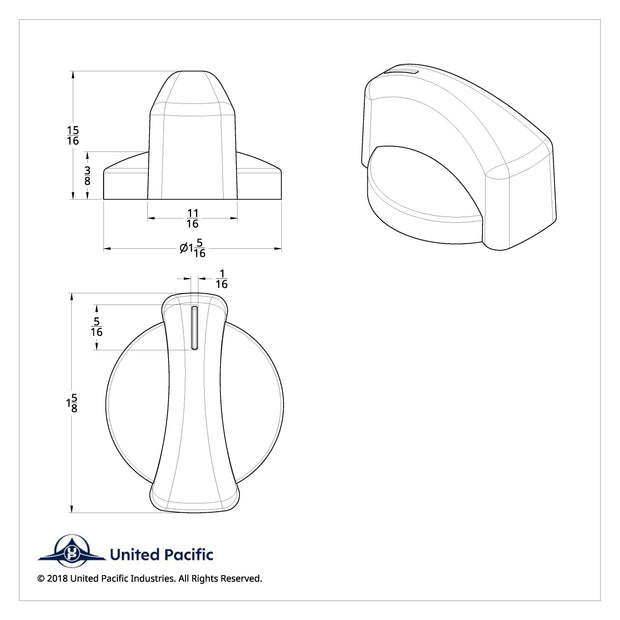 Chrome A/C Control Knob For Western Star