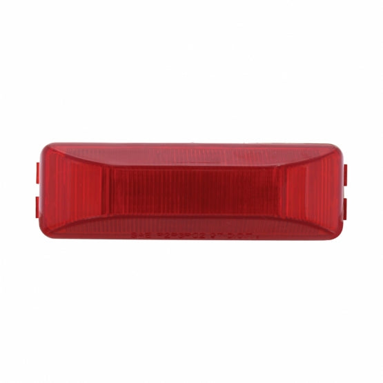 Dual Bulbs Rectangular Light (Clearance/Marker) - Red Lens