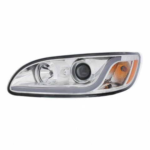 Chrome Projection Headlight W/LED Dual Function Light Bar For PB 386 (2005-2015) & 387 (1999-2010) - Driver
