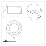 Chrome Cup Holder Insert For Kenworth W900/T800/T600 (2002-2008) & Peterbilt 379/378 (2001-2005)