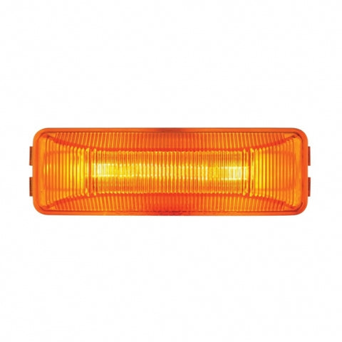 Rectangular Light Kit (Clearance/Marker) With Chrome Bracket - Amber Lens