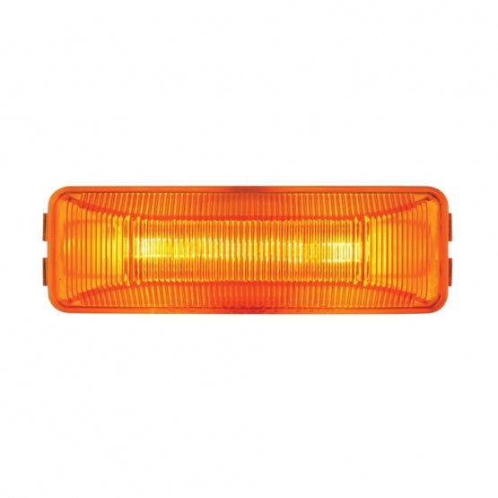 Rectangular Light Kit (Clearance/Marker) With Chrome Bracket - Amber Lens