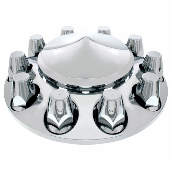 Pointed Front Axle Cover With 33mm Standard Thread-On Nut Covers - Chrome