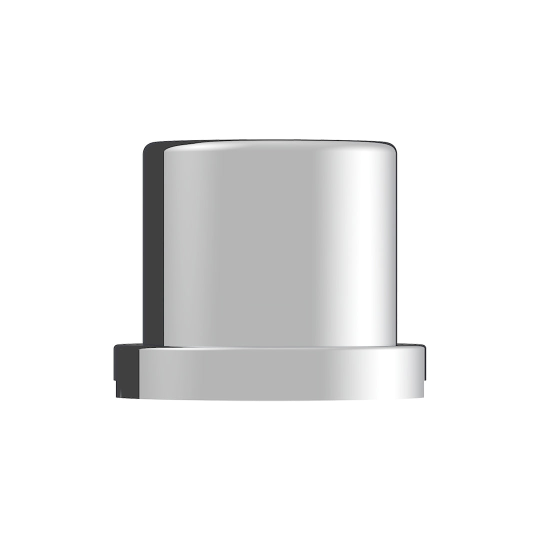 15/16" x 1-3/16" Chrome Plastic Flat Top Nut Covers - Push-On (10-Pack)