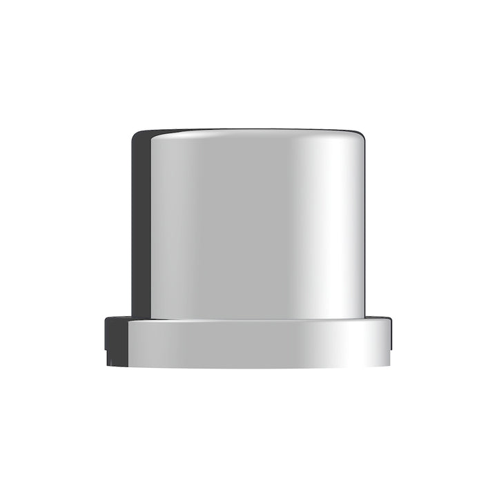 15/16" x 1-3/16" Chrome Plastic Flat Top Nut Covers - Push-On (10-Pack)