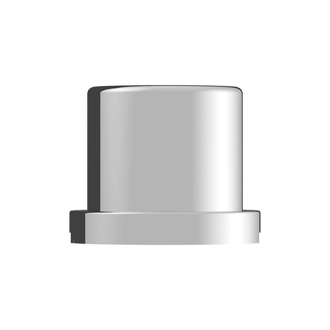 15/16" x 1-3/16" Chrome Plastic Flat Top Nut Covers - Push-On (10-Pack)