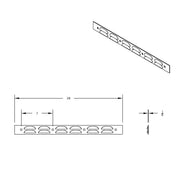 2" X 24" Chrome Louvered Top Mud Flap Plate - Bolt Thru