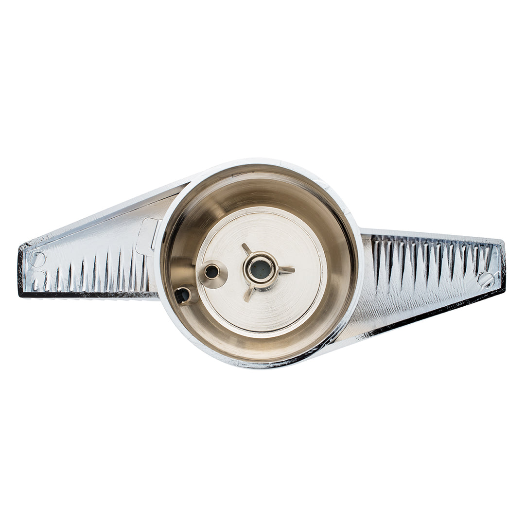 Chrome Plastic 2-Bar "Groovy" Hubcap Spinner