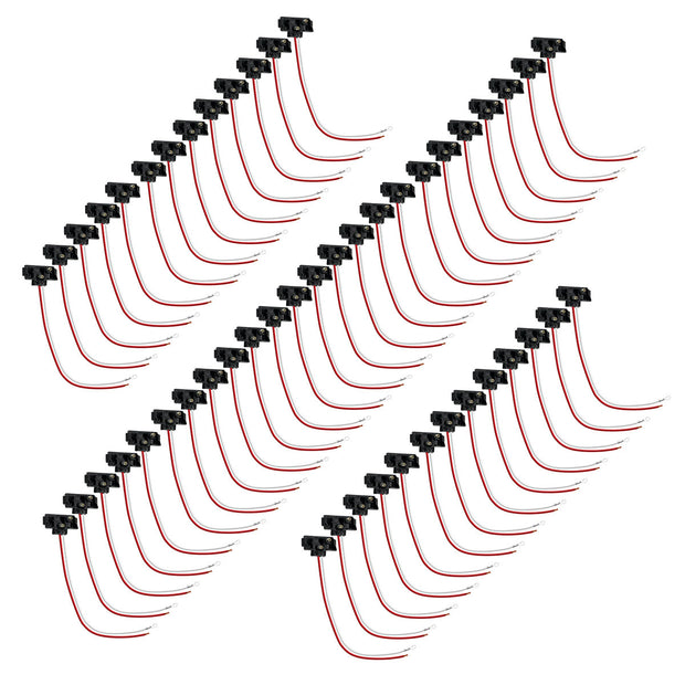 2 Wire Pigtail With 2 Prong Right Angle Plug - 12" Lead (50-Pack)